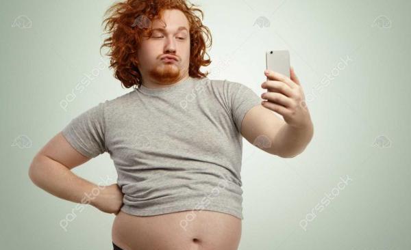 عکس نوشته خنده دار آدم چاق
