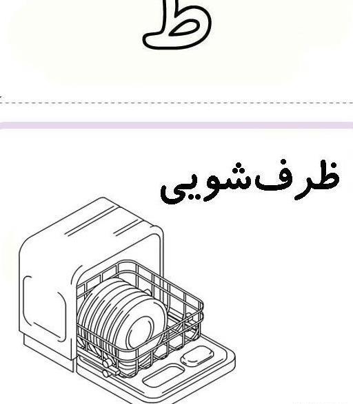 عکس نقاشی ساده ماشین ظرفشویی