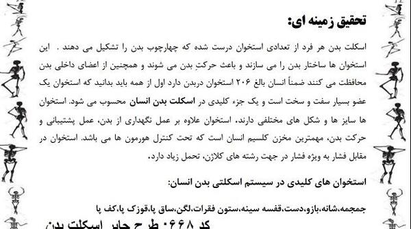 عکس اسکلت پشت انسان