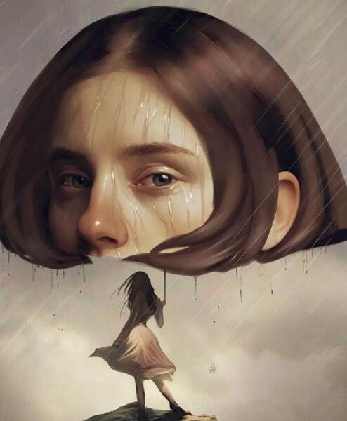عکس فانتزی دخترانه غمگین برای پروفایل