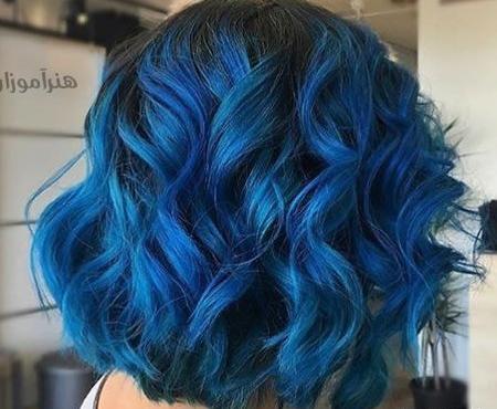 عکس رنگ مو سبز ابی