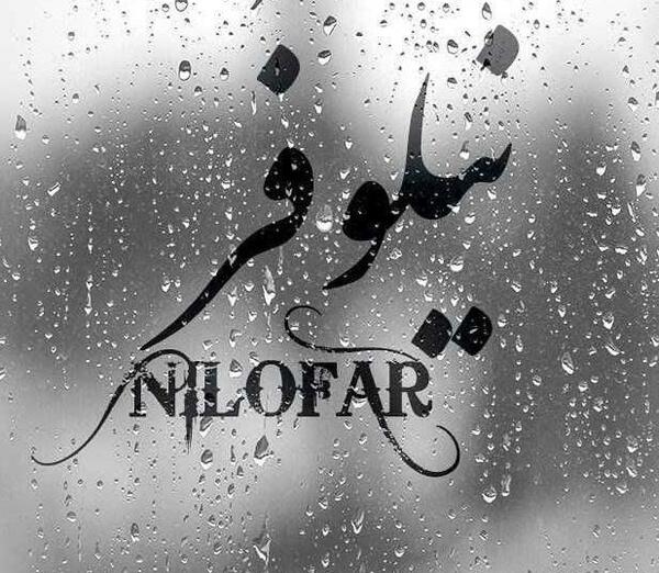 عکس با نوشته ی نیلوفر