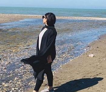 عکس دخترونه لب دریا