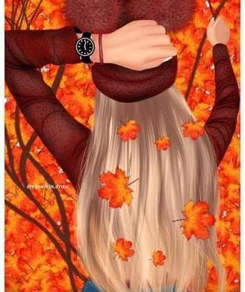 عکس زمینه پاییزی دخترانه