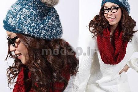 عکس شال گردن بافتنی زنانه