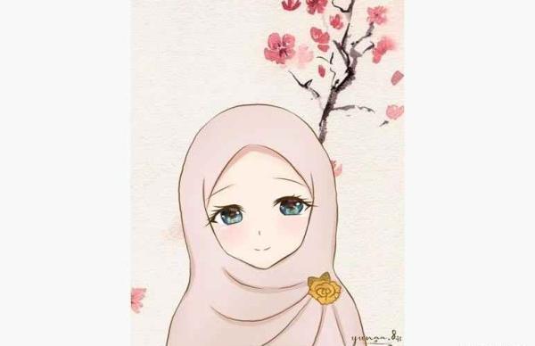 عکس گل در دست دختر با حجاب