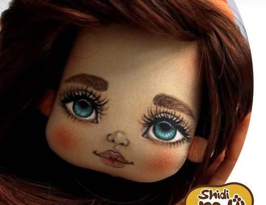 عکس نقاشی صورت عروسک پارچه ای
