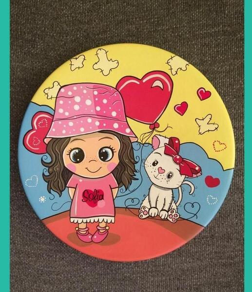 عکس نقاشی صورت عروسک پارچه ای