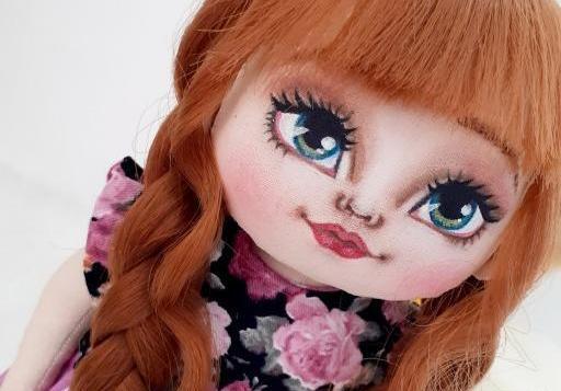 عکس نقاشی صورت عروسک پارچه ای