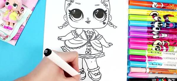 عکس نقاشی صورت عروسک پارچه ای