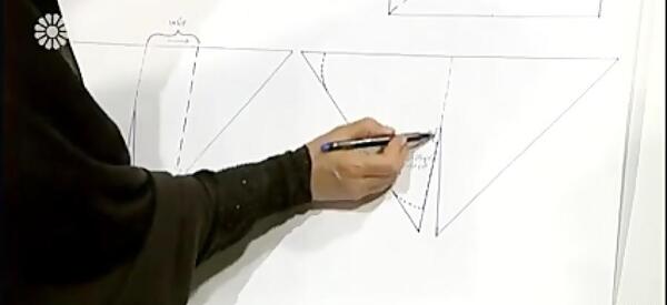 عکس آموزش دوخت مقنعه ساده خانم عمرانی