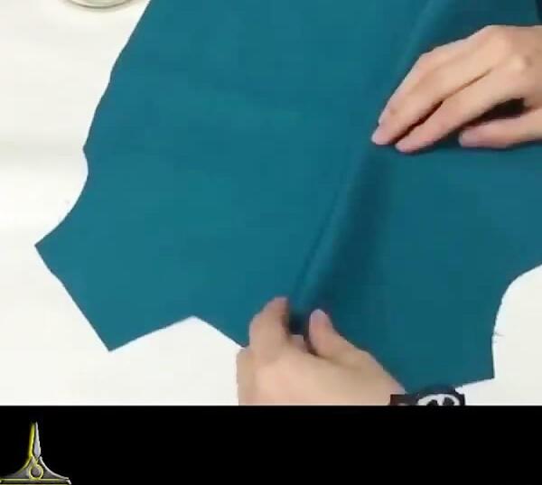 عکس آموزش دوخت مقنعه ساده خانم عمرانی