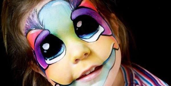 عکس نقاشی رو صورت بچه ها