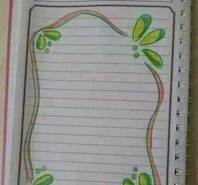 عکس نقاشی گل دور دفتر