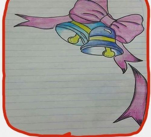 عکس نقاشی گل دور دفتر