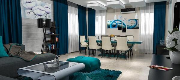 عکس مبل فیروزه ای