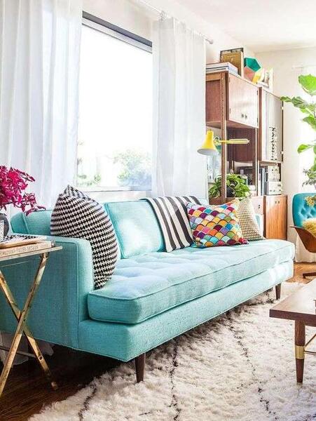 عکس مبل فیروزه ای