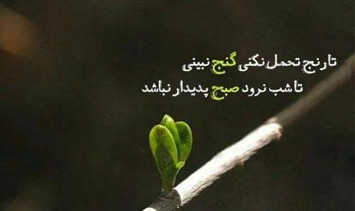 عکس نوشته صبر و بردباری