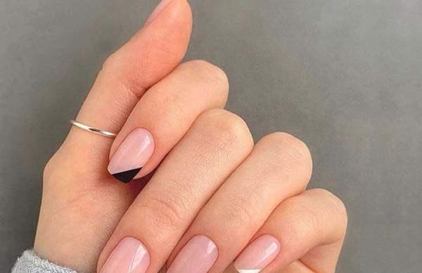 عکس مدل ناخن فرنچ گلدونی