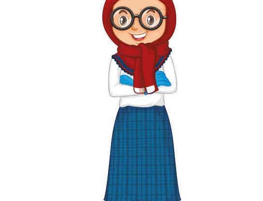 عکس دختر با حجاب مدرسه ای