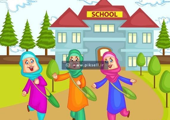 عکس دختر با حجاب مدرسه ای