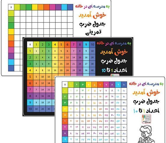 عکس جدول ضرب پلکانی
