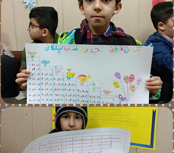 عکس جدول ضرب پلکانی
