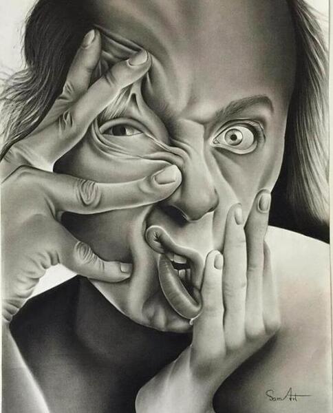 عکس های نقاشی چهره زیبا