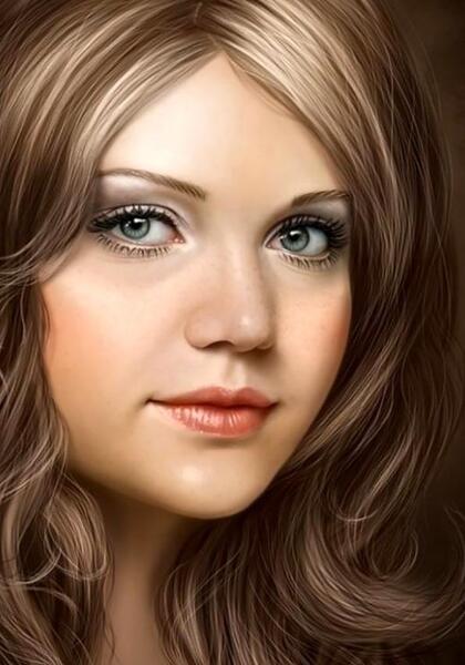 عکس های نقاشی چهره زیبا
