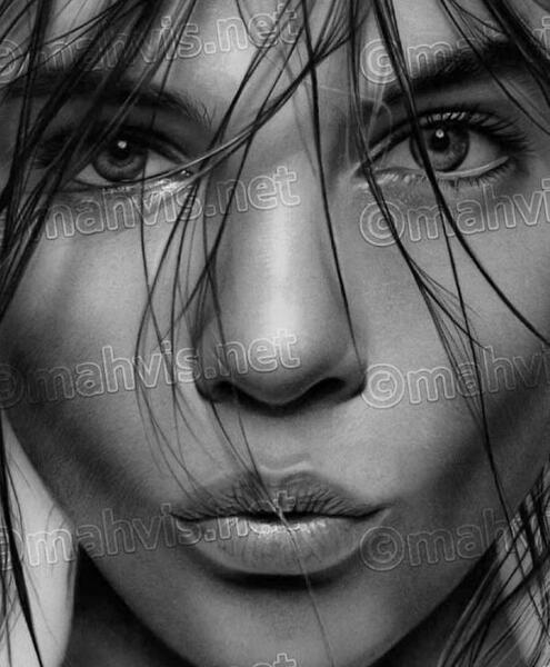 عکس های نقاشی چهره زیبا
