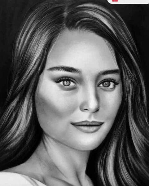 عکس های نقاشی چهره زیبا