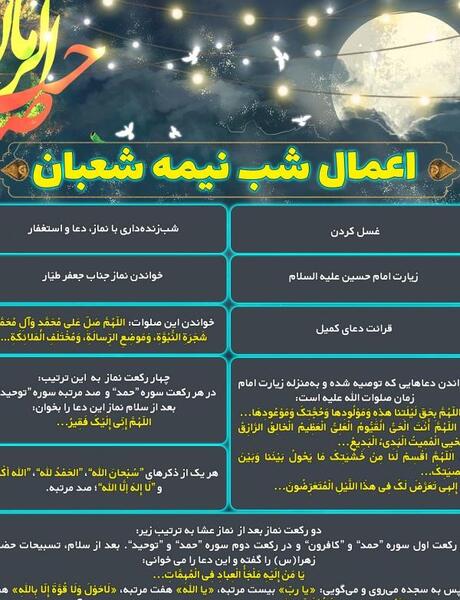 عکس اعمال نیمه شعبان