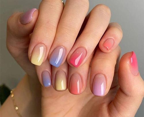 عکس طرح ناخن کوتاه