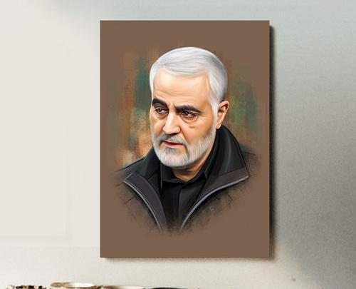 عکس حاج قاسم نقاشی