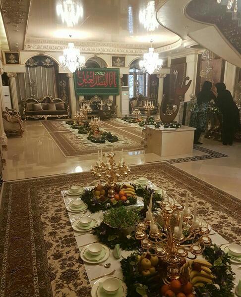 عکس سفره افطاری خونه علی دایی