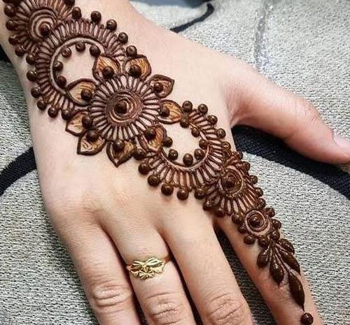 عکس حنای روی دست ساده