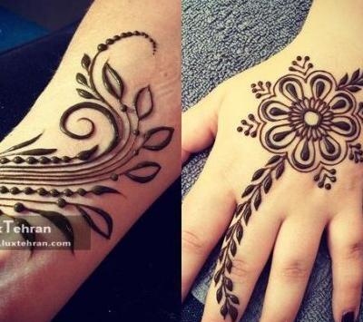 عکس حنای روی دست ساده