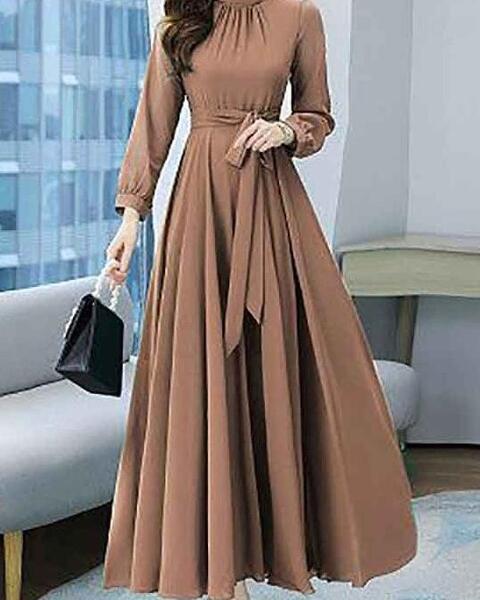 عکس لباس مجلسی پیراهن بلند پوشیده