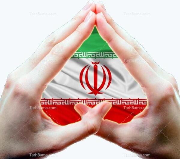 عکس پرچم ایران با گل