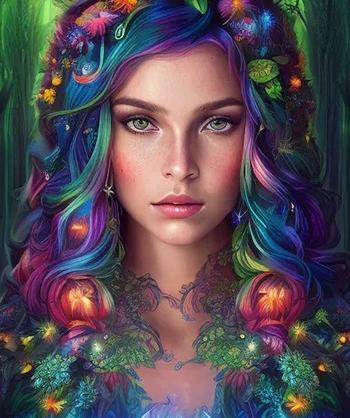 عکس نقاشی هنری دختر
