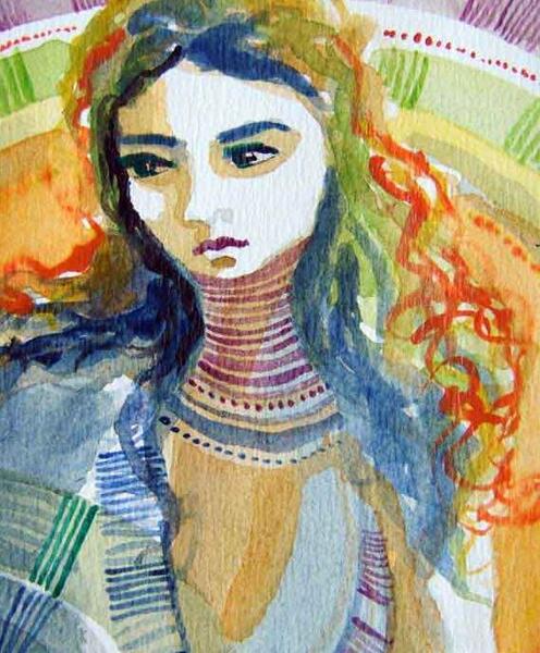 عکس نقاشی هنری دختر
