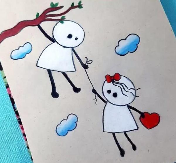 عکس نقاشی هنری دختر