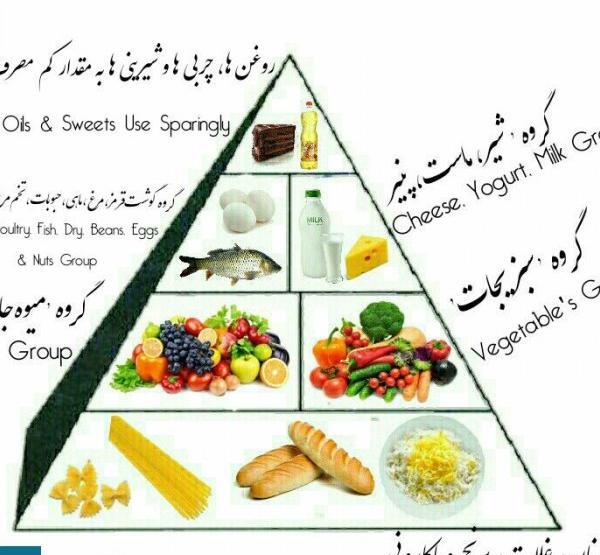 عکس هرم غذایی ایران