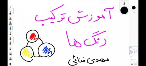 عکس ترکیب رنگ ها با گواش