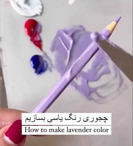 عکس ترکیب رنگ ها با گواش