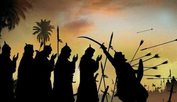 عکس امام حسین نماز