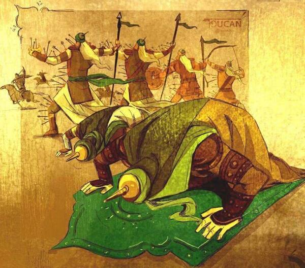 عکس امام حسین نماز