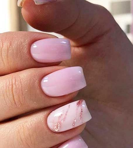 عکس مدل ناخن سفید هولوگرامی