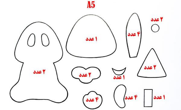 عکس عروسک نمدی خرگوش با الگو