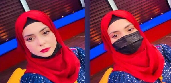 عکس مجری زن پناهنده شده